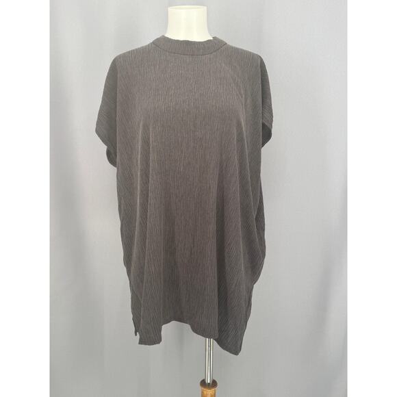 Eileen Fisher Shirt Womens Large Crinkle Knit Tencel Lyocell Relaxed Fit Top - Picture 1 of 10